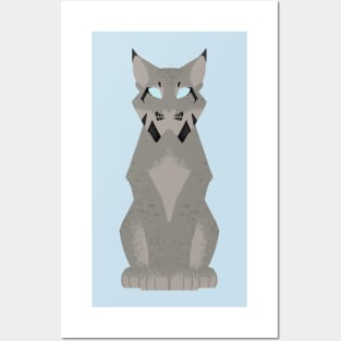 Minimalist Canadian Lynx Posters and Art